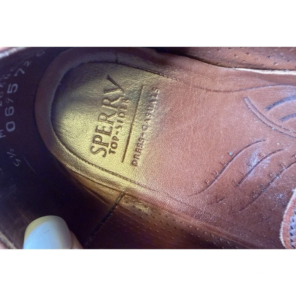 Sperry Top-Sider Mens Dress Casuals Wingtip Oxford Brown Lace Up‎ Shoes Sz 9.5 M